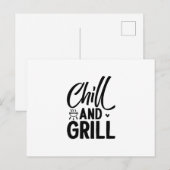 Chill en Grill BBQ Briefkaart (Voorkant / Achterkant)