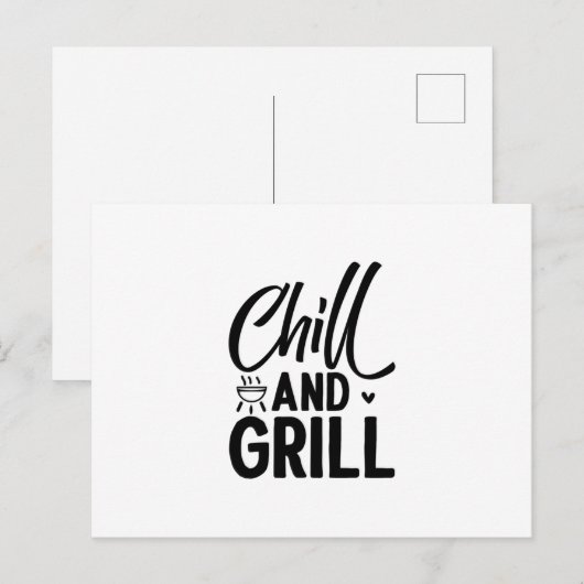 Chill en Grill BBQ Briefkaart (Voorkant / Achterkant)