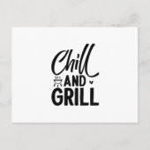 Chill en Grill BBQ Briefkaart (Voorkant)