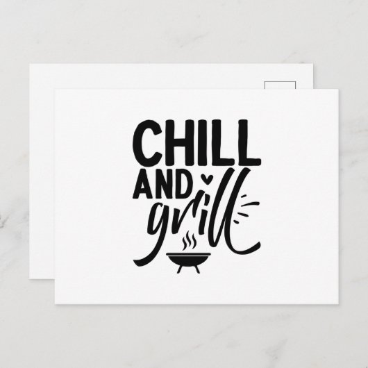 Chill en Grill Briefkaart (Voorkant / Achterkant)