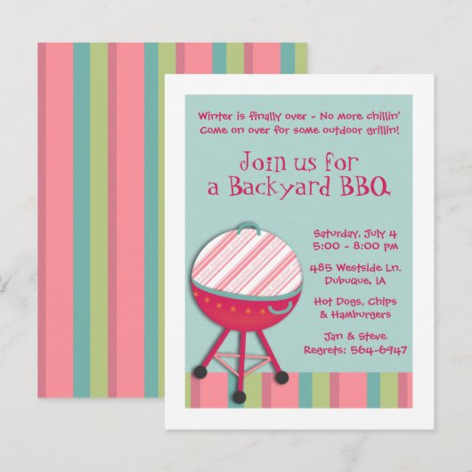 Chill en Grill Briefkaart (Voorkant / Achterkant)