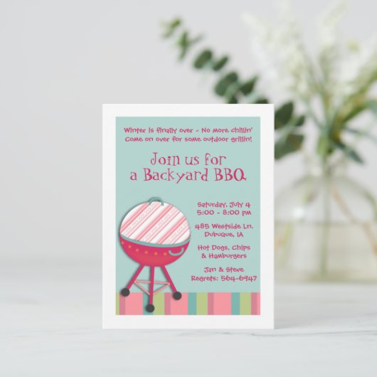 Chill en Grill Briefkaart (Staand voorkant)