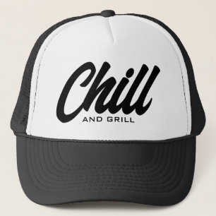 Chill en grill grappige BBQ party trucker hat Pet