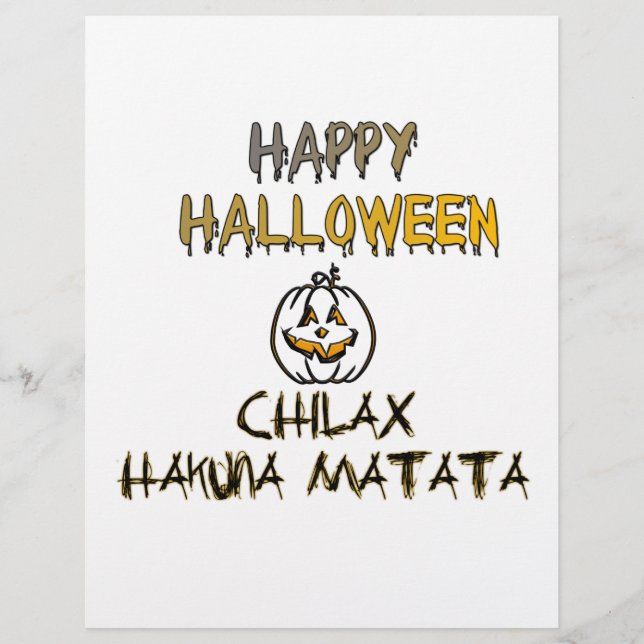 Chill en Relax. Happy Halloween (Voorkant)