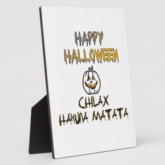 Chill en Relax. Happy Halloween Fotoplaat (Zijkant)