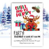 Chill en wees vrolijk kerstfeest uitnodiging