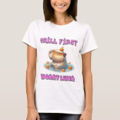 Chill First Worry Later - Funny Relax Capy Design T-shirt (Voorkant)