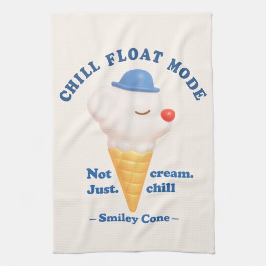 Chill Float Mode: Not Just Cream Dog Ice Cream Theedoek (Verticaal)