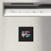 Chill Fourth Out Ice Cream Popsicle 4 juli Indep Magneet (Insitu (Vaatwasser))