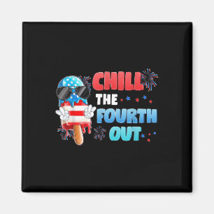 Chill Fourth Out Ice Cream Popsicle 4 juli Indep Magneet