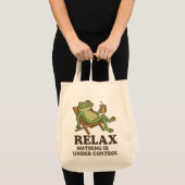 Chill Frog - "Ontspan, niets is onder controle Tote Bag (Voorkant (product))