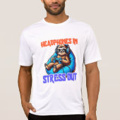 Chill Gamer Sloth Hoofdtelefoon Controller Ontspan T-shirt (Voorkant)