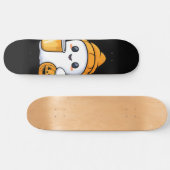 Chill Ghost Warm Coffee Gezellige Herfst Persoonlijk Skateboard (Horizontaal)