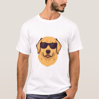 Chill Golden Retriever Zonnebril - Cute Puppy Mask T-shirt