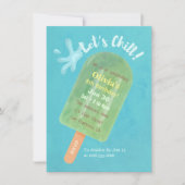 Chill Green Popsile Cool Summer Birthday Party Kaart (Voorkant)