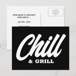 Chill & Grill BBQ party Calls briefkaarten