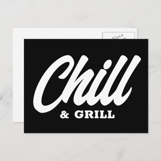 Chill & Grill BBQ party Calls briefkaarten (Voorkant / Achterkant)