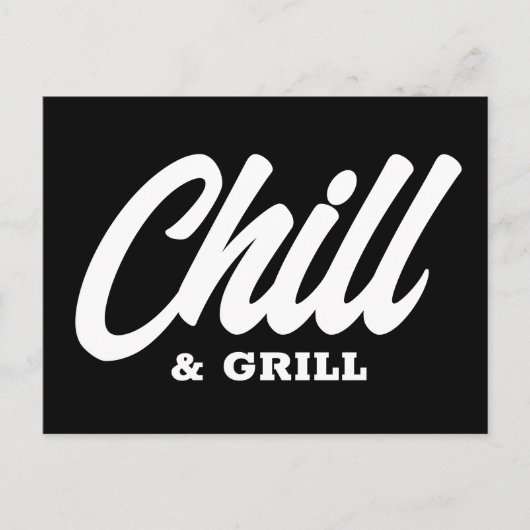 Chill & Grill BBQ party Calls briefkaarten (Voorkant)