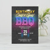 Chill & Grill BBQ Verjaardagsfeestuitnodiging Kaart (Staand voorkant)