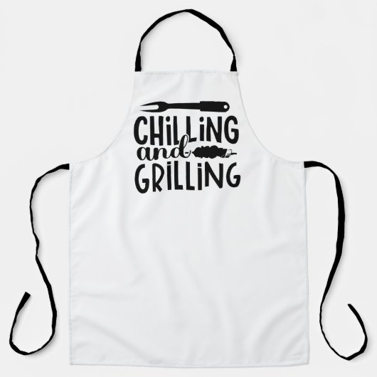 Chill & Grill: Stijlvol Schort (Voorkant)