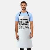Chill & Grill: Stijlvol Schort (Gedragen)