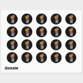 Chill Guy Meme Wearing Ugly Christmas Sweater  Ronde Sticker (Vel)