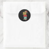 Chill Guy Meme Wearing Ugly Christmas Sweater  Ronde Sticker (Tas)