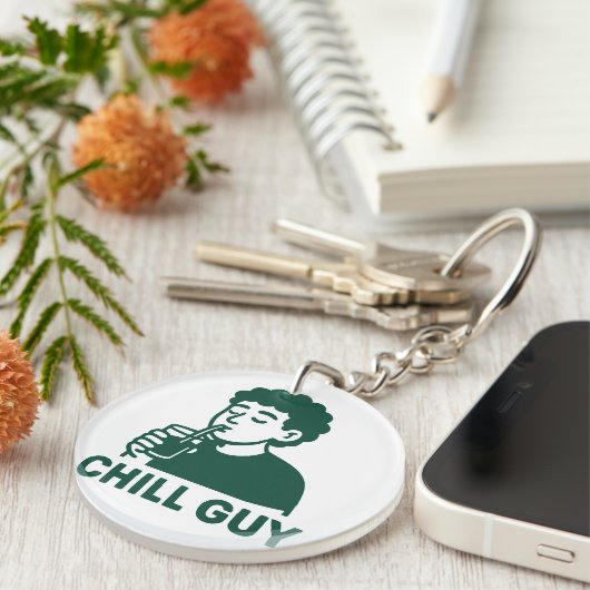 Chill Guy Sleutelhanger (Voorkant Rechts)