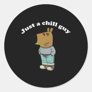 Chill Guys Funny Meme Cadeaus Ronde Sticker