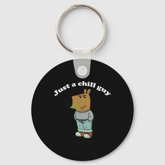 Chill Guys Funny Meme Cadeaus Sleutelhanger (Voorkant)
