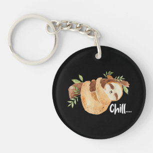 Chill Hangende Luiaard Wilde Dieren Dierenliefhebb Sleutelhanger