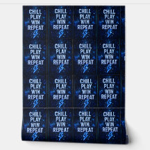Chill, herhaal futuristisch blauw neon patroon beh