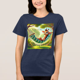 Chill - Het is een lange nek dag Giraffe Tri-Blend Shirt