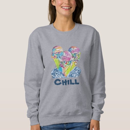 Chill Ice crème Sweatshirt (Voorkant)