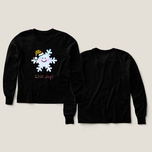 Chill Joy! - Cute Christmas Snowflake Smile (Voorkant /achterkant)