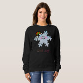 Chill Joy! - Cute Christmas Snowflake Smile Trui (Voorkant volledig)