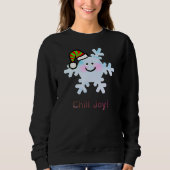 Chill Joy! - Cute Christmas Snowflake Smile Trui (Voorkant)