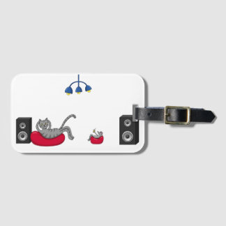 Chill Kat en Muis Muziek Liefhebbers Bagage Label