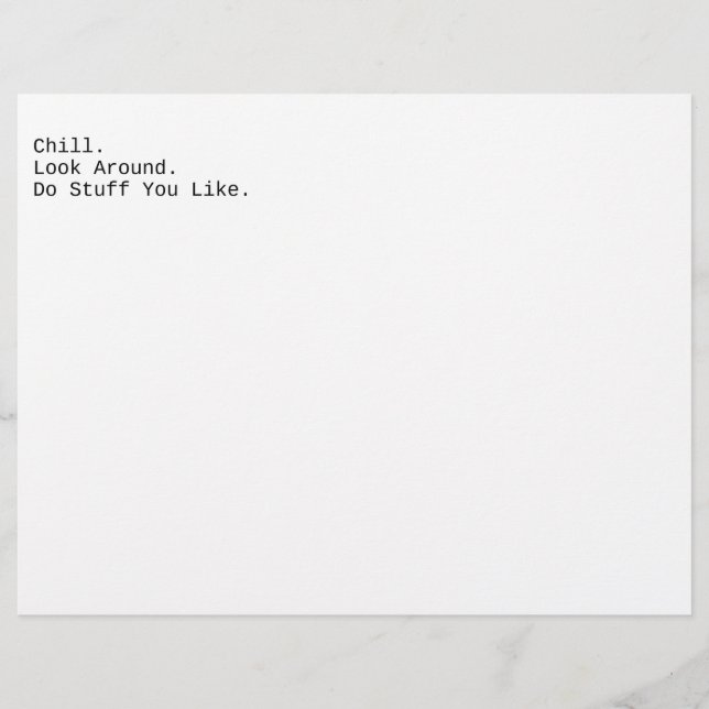 Chill. Kijk om je heen. (Voorkant)