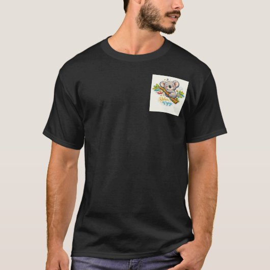 Chill Koala: Nature’s Simple Joys Sticker T-shirt (Voorkant)