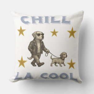 Chill La Cool – Hond met Bril aan de Rij Kussen