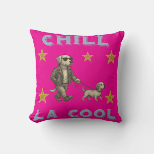 Chill La Cool – Hond met Bril Wandelende vriend !! Kussen
