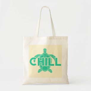 Chill licht turquoise groene oceaan schildpad zome tote bag