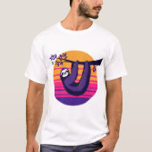 Chill Like A Sloth beroemd gemaakt door Retro Suns T-shirt (Voorkant)
