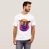 Chill Like A Sloth beroemd gemaakt door Retro Suns T-shirt (Voorkant volledig)