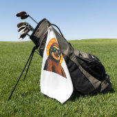 Chill Luiaard met Zonnebril - Retro Sunset Vibes C Golfhanddoek (Groen)