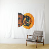 Chill Luiaard met Zonnebril - Retro Sunset Vibes C Wandkleed (In Situ (horizontaal))