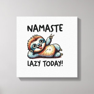 Chill Luiaard Namaste Lui Uitstraling Canvas Afdruk