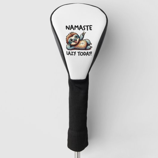 Chill Luiaard Namaste Luie Vibes Golfheadcover (Voorkant)