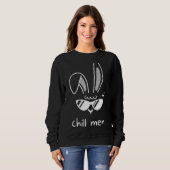 Chill Mannen Bunny Ears Glasses Bunny Spring Sunda Trui (Voorkant volledig)